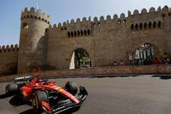 Charles Leclerc (Ferrari) během GP Ázerbájdžánu F1 2023