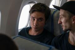 Pavlo Hryb na palubě ukrajinského leteckého speciálu, který se 7. září 2019 vrátil domů.