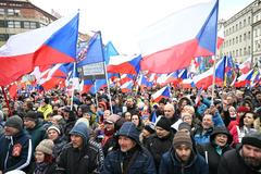 demonstrace Praha, 11.3., Česko proti bídě