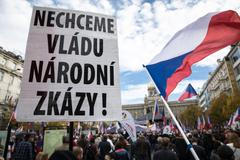 Protivládní demonstrace za demisi vlády 28. října 2022, Václavské náměstí