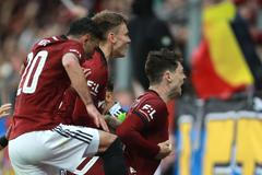 Radost Sparty v zápase 2. kola nadstavby F:L Sparta - Slavia