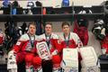 Martin Ryšavý, Stanislav Svozil a Tomáš Suchánek na MS juniorů 2023