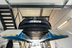 Mercedes-Benz EQB, elektromobil, servis, zvedák, autoservis, oprava, kontrola auta