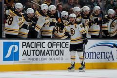 NHL: Boston Bruins at San Jose Sharks
