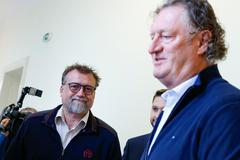 Bývalí manažeři Mostecké uhelné Marek Čmejla a Jiří Diviš.