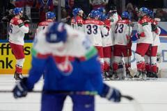 Češi slaví vítězství v zápase Česko - Slovensko na MS 2023