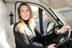 Řidička, obytné auto