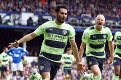 Ilkay Gündogan a Erling Haaland, Everton - Manchester City