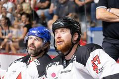 Jaromír Jágr a Jakub Voráček na hokejové exhibici