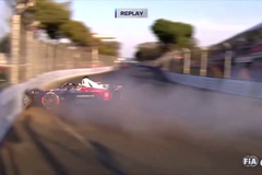 Havárie Pascala Wehrleina během závodního víkendu formule E v Hajdarábádu