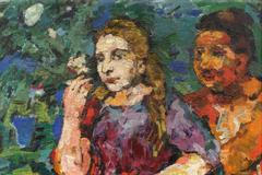Oskar Kokoschka: Frau mit dem Sklaven (Žena a otrok), 1920