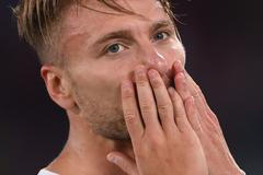 Ciro Immobile slaví druhý gól Itálie v zápase Turecko - Itálie na ME 2020