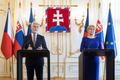 Prezident Petr Pavel na první oficiální zahraniční cestě, na Slovensko, prezidentka Zuzana Čaputová