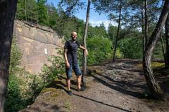 Lom Doubí, Krhanice, Vyhlídkové místo Sekaná skála