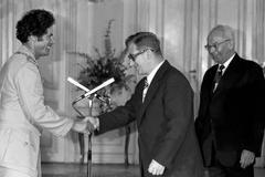 Muammar Kaddáfí, Lubomír Štrougal a Gustáv Husák 1978