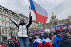 Demonstrace Česko proti bídě na Václavském náměstí
