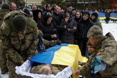 Pohřeb Volodymyra Androščuka.