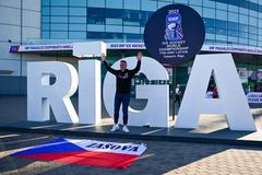 Čeští fanoušci před zápasem Česko - Kazachstán na MS 2023