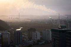 Ulánbátar, Mongolsko, smog, znečištění, klimatická změna, kouř, mongolové