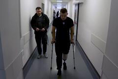 Ukrajinský voják se chce vrátit do boje i přes amputovanou nohu