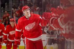 NHL: Chicago Blackhawks at Detroit Red Wings, Dominik Kubalík