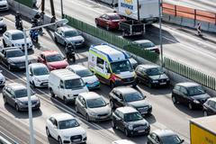 Zácpa na dálnici v Rakousku