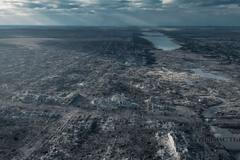 Marjinka má 0 obyvatel. Město na frontové linii připomíná epicentrum jaderného výbuchu