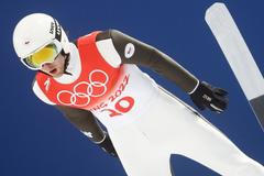 Skokan na lyžích Filip Sakala trénuje na ZOH 2022 v Pekingu