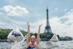 Paříž, Seina, koupání, plavání, řeka,