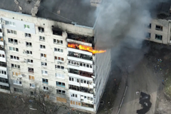 Záběry z rozbombardovaného ukrajinského Bachmutu