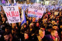 izrael tel aviv demonstrace