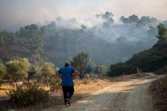 Požár - Rhodos - Řecko