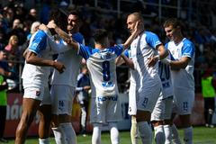 Radost fotbalistů Baníku