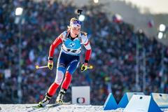 Markéta Davidová při sprintu v Novém Městě na Moravě 2023