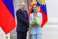 Russian President Vladimir Putin attends a meeting with gold medallists of the 2022 Beijing Olympics in Moscow