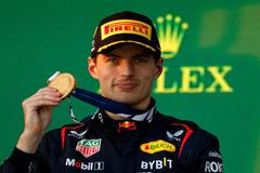 Max Verstappen z Red Bull slaví triumf ve VC Austrálie F1 2023