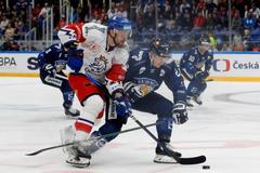 Ville Pokka a Jiří Smejkal v zápase Česka proti Finsku v Brně