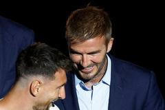 Tým MLS Inter Miami představil Lionela Messiho - Messi a majitel týmu David Beckham