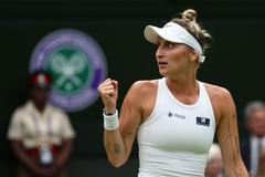 Markéta Vondroušová ve finále Wimbledonu 2023