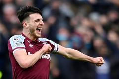 fotbal, anglická liga 2021/2022, Premier League - West Ham United v Chelsea, Declan Rice