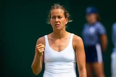 Barbora Strýcová během Wimbledonu 2023