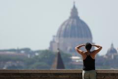 Řím, Itálie, Vatikán, počasí, vedro