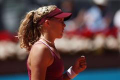 Sestřih utkání mezi Mirrou Andrejevovou a Arynou Sabalenkovou na turnaji v Madridu