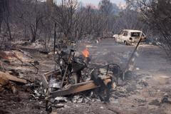 Požár u chorvatské obce Grebaštica