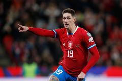 Tomáš Čvančara slaví gól v kvalifikaci ME 2024 Česko - Polsko