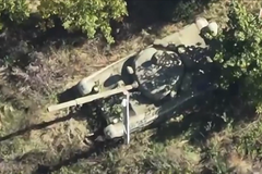 Ukrajinské drony natočily makety ruských tanků T-72 v Záporoží