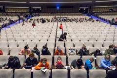 Ukrajinští uprchlíci v Kongresové centrum v Praze - uprchlické centrum