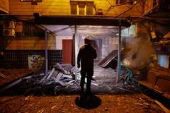 Aftermath of recent shelling in Donetsk