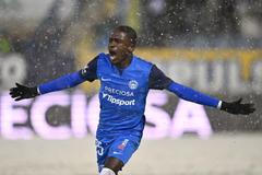 Ahmad Ghali slaví gól Liberce proti Mladé Boleslavi