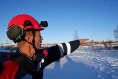 Kiruna Švédsko město důl